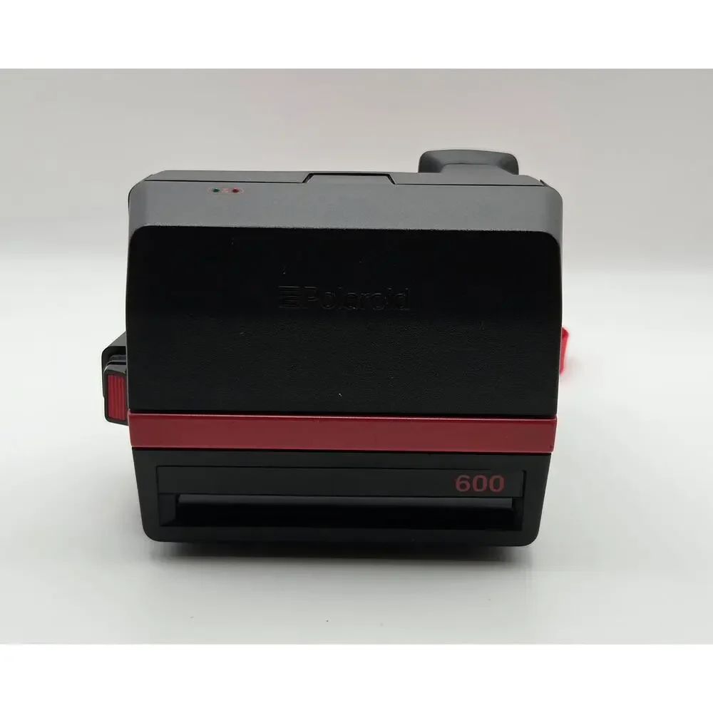 Polaroid Vintage Cool Cam 600 Red And Black Instant Camera With Shoulder Strap